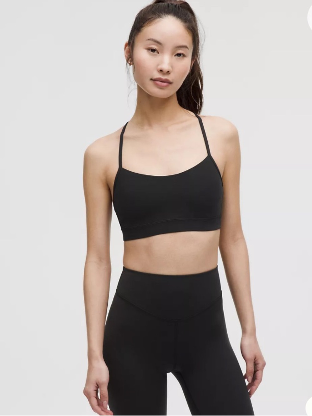 lululemon athletica Black Thin-Strap Sports Bra